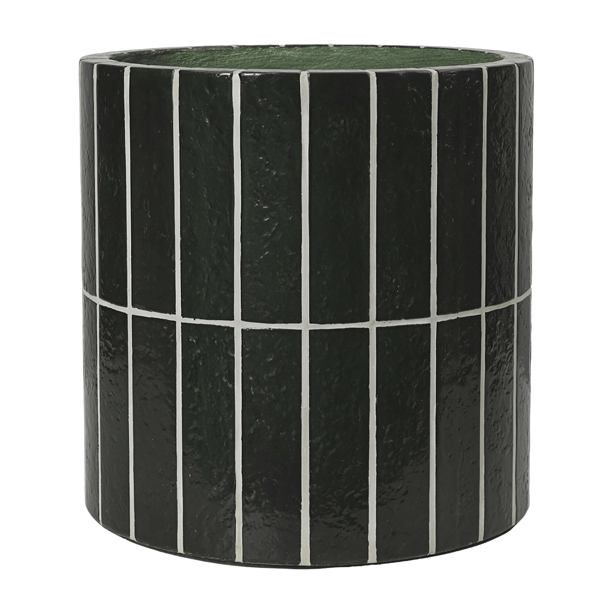 Cache-pot en béton vert foncé 40 x 51 cm Pillar - Ferm Living - The Cool Republic