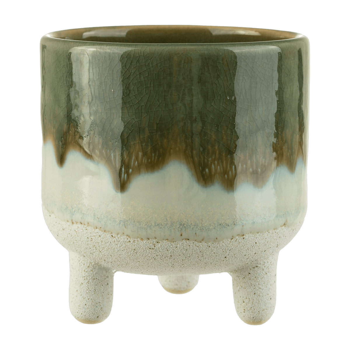 Cache-pot en grès vert Mojave Glaze - Sass & Belle - The Cool Republic