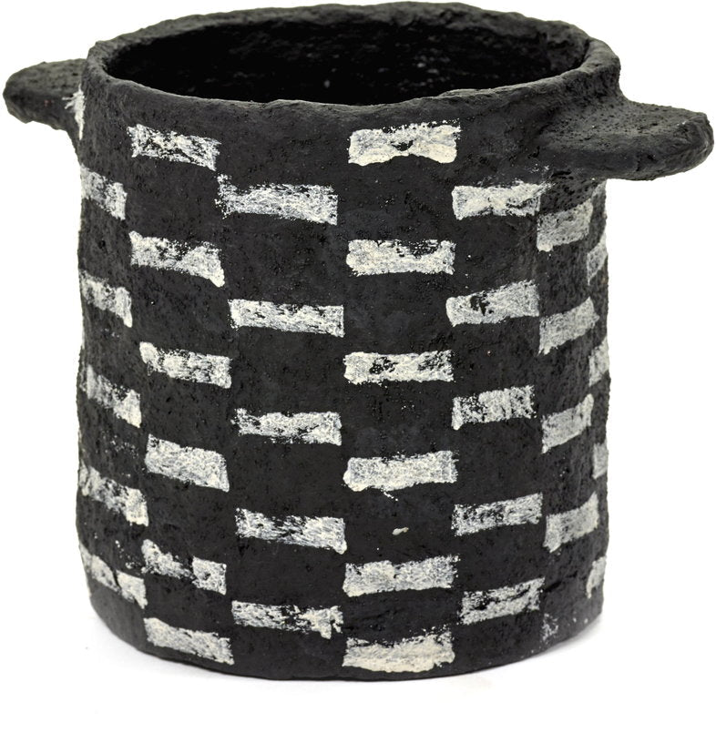 Cache - pot en papier mâché noir - Serax - The Cool Republic