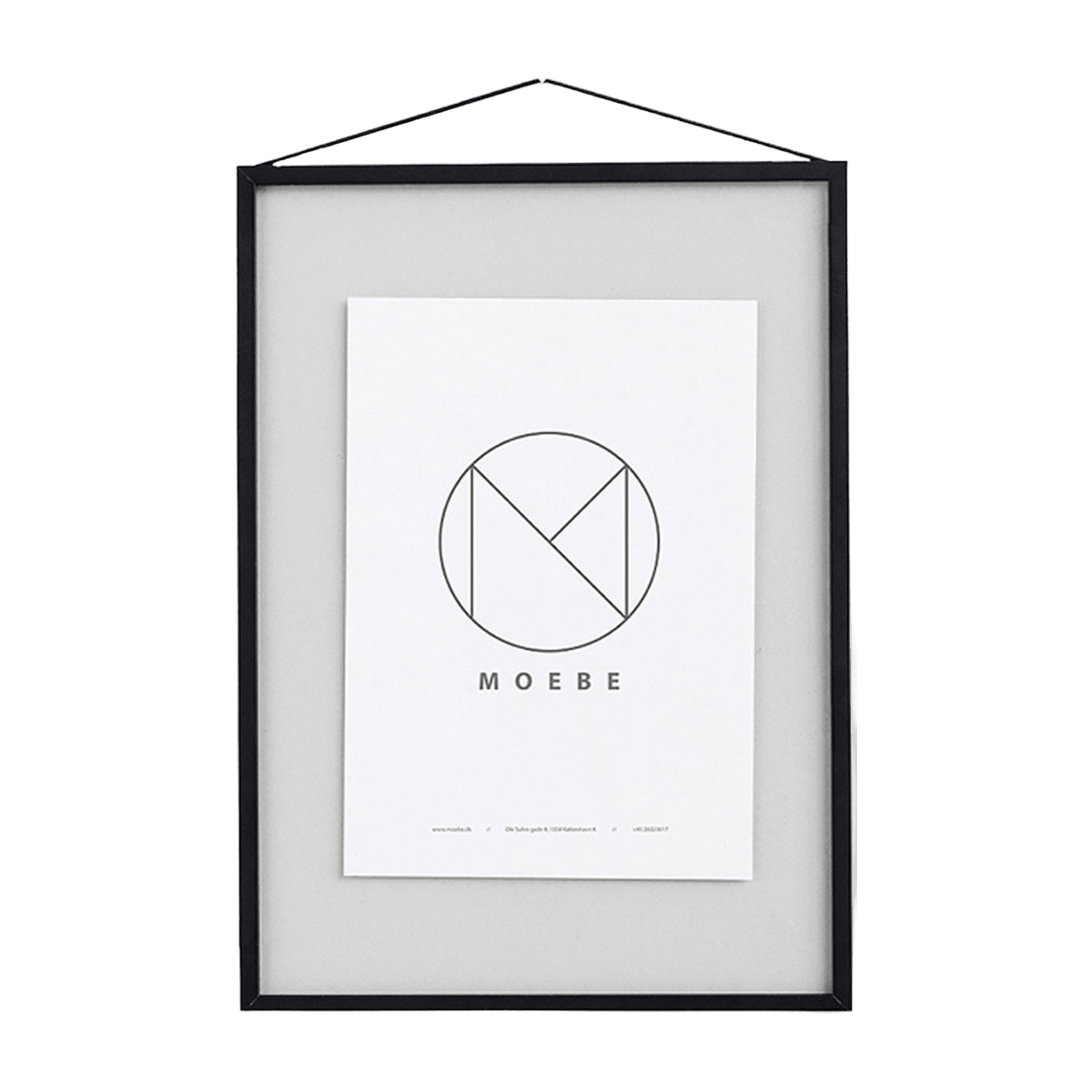 Cadre design à suspendre noir A3 Frame Aluminium - Moebe - The Cool Republic