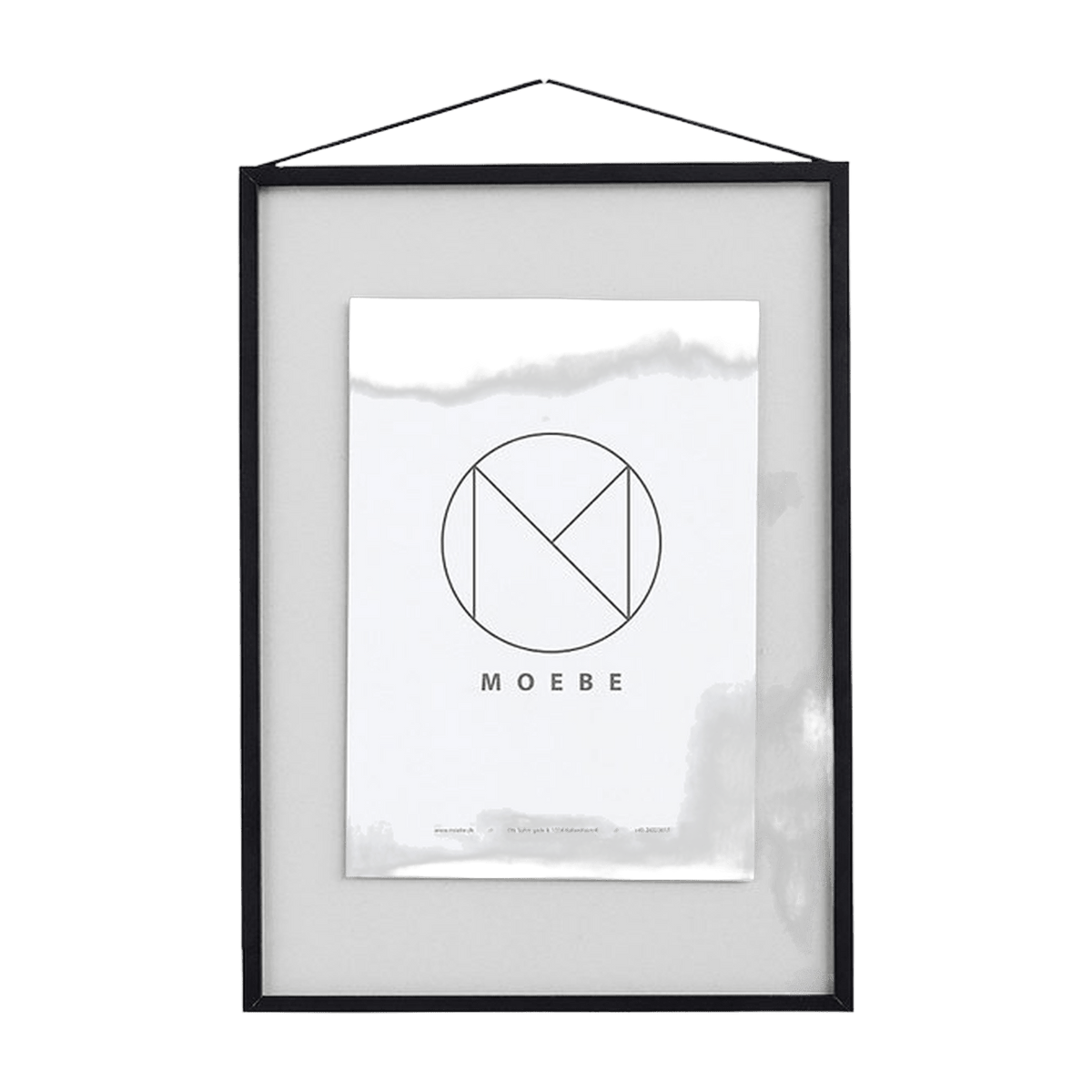 Cadre design à suspendre noir A5 Frame Aluminium - Moebe - The Cool Republic
