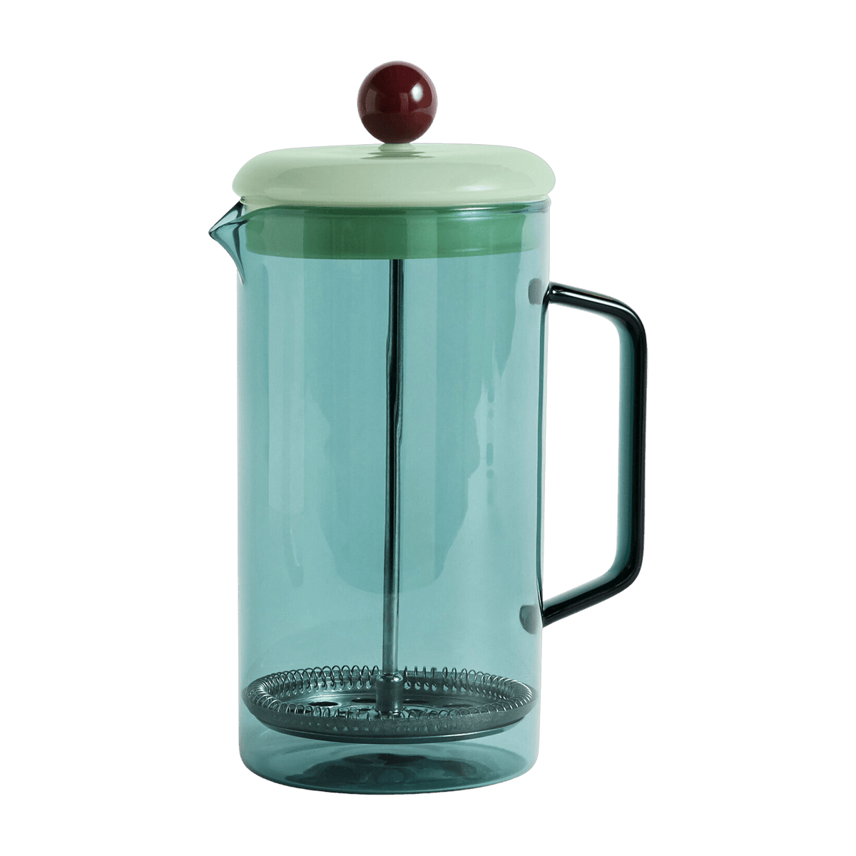 Cafetière en verre avec infuseur à presse bleue - HAY - The Cool Republic