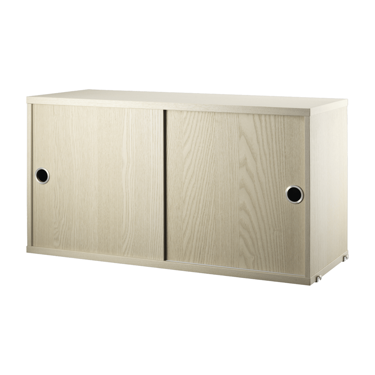 Caisson 2 portes coulissantes en frêne 78 x 30 x 42 cm - String furniture - The Cool Republic