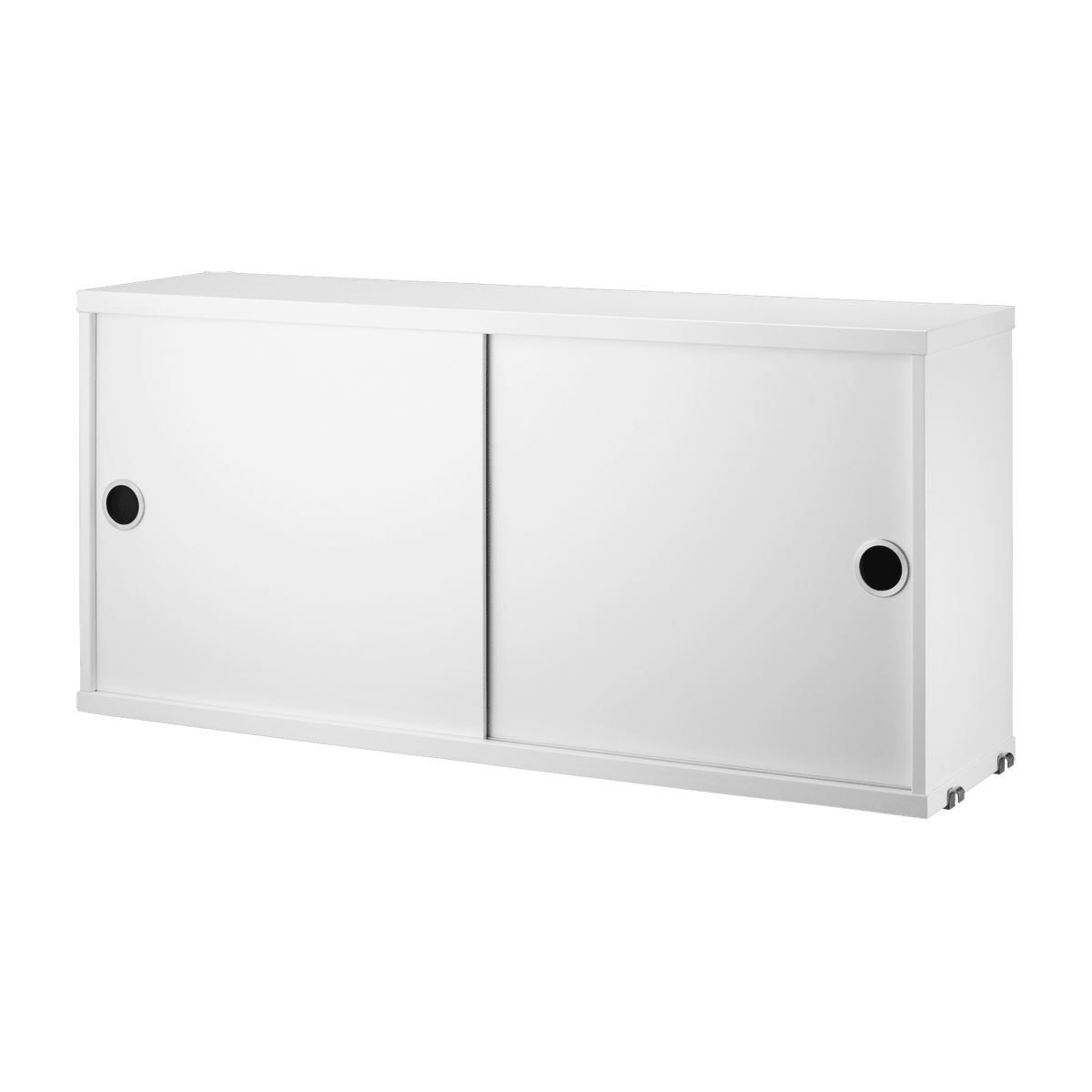 Caisson 2 portes coulissantes en MDF blanc 78 x 20 x 37 cm - String furniture - The Cool Republic