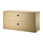 Caisson 2 tiroirs en chêne 78 x 30 x 42 cm - String furniture - The Cool Republic