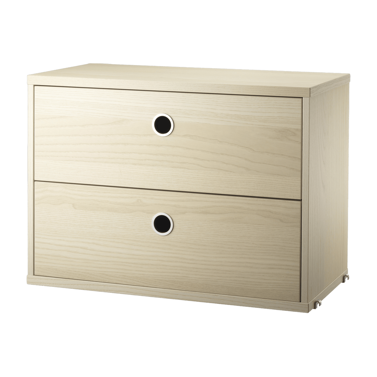 Caisson 2 tiroirs en frêne l58 cm - String furniture - The Cool Republic