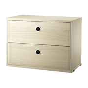 Caisson 2 tiroirs en frêne l58 cm - String furniture - The Cool Republic
