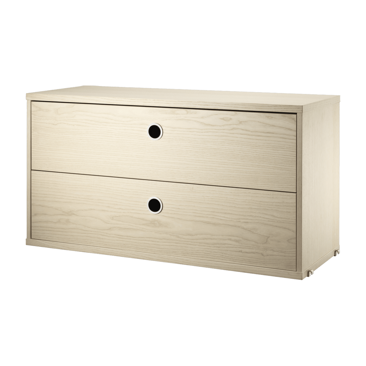 Caisson 2 tiroirs en frêne l78 cm - String furniture - The Cool Republic