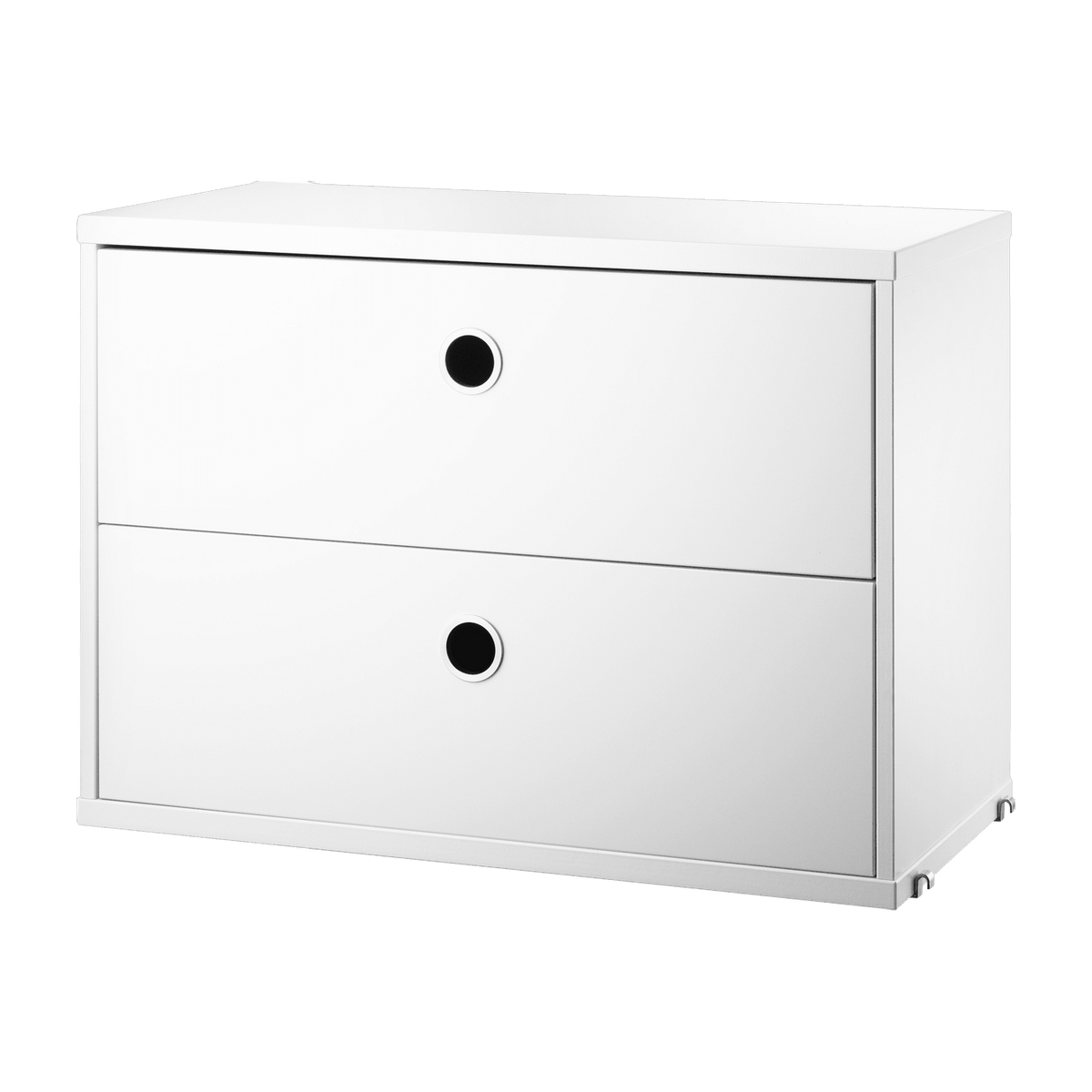 Caisson 2 tiroirs en mdf blanc l58 cm - String furniture - The Cool Republic