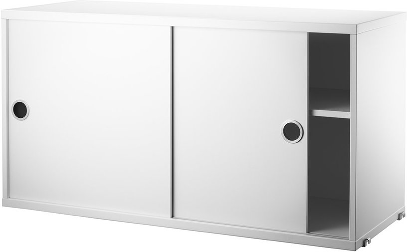 Caisson blanc 2 portes coulissantes 78 x 30 x 42 cm - String furniture - The Cool Republic