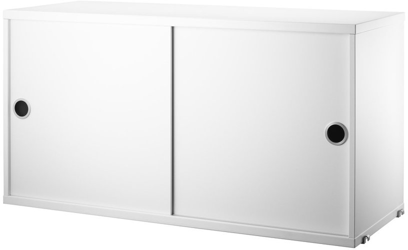 Caisson blanc 2 portes coulissantes 78 x 30 x 42 cm - String furniture - The Cool Republic