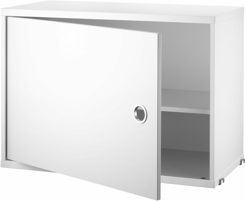 Caisson en bois blanc avec porte battante - String furniture - The Cool Republic