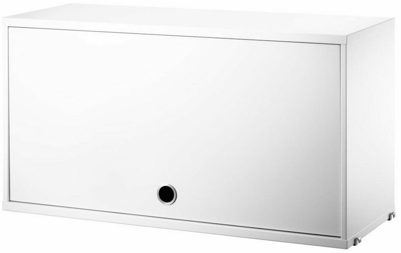 Caisson en bois blanc avec porte rabattable - String furniture - The Cool Republic