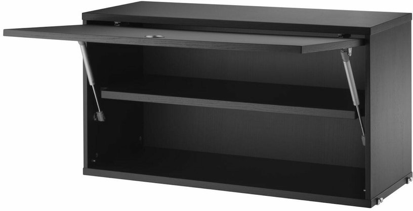 Caisson en bois noir avec porte rabattable - String furniture - The Cool Republic