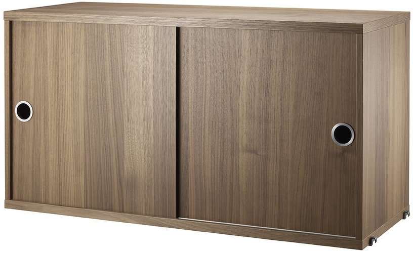 Caisson en noyer 2 portes coulissantes 78 x 30 x 42 cm - String furniture - The Cool Republic
