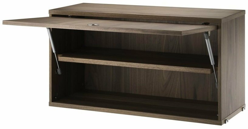 Caisson en noyer avec porte rabattable - String furniture - The Cool Republic