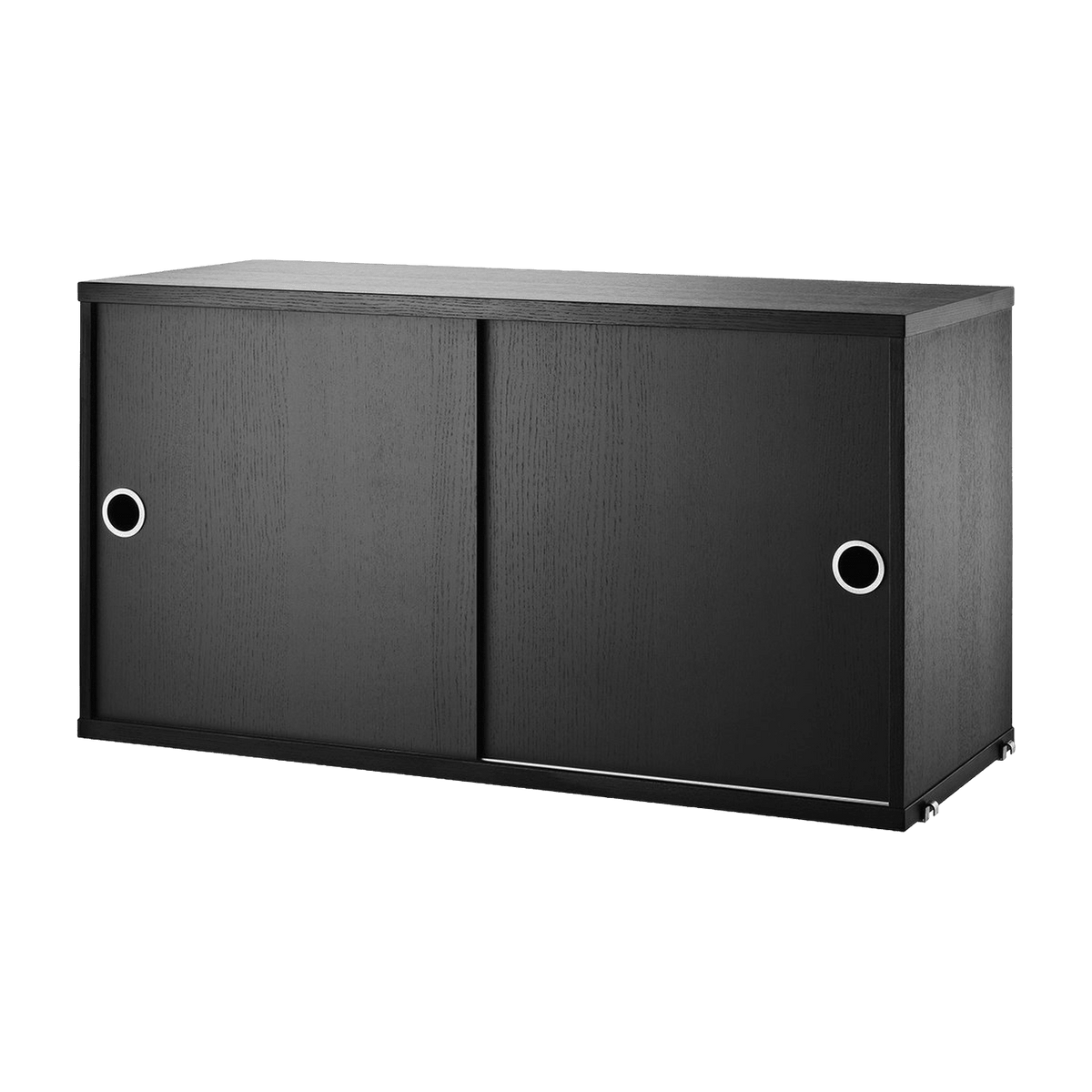 Caisson noir 2 portes coulissantes - String furniture - The Cool Republic