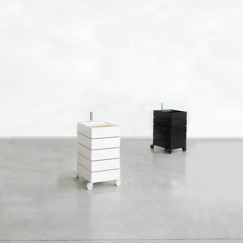 Caisson sur roulettes 5 tiroirs blanc 360° Container - Magis - The Cool Republic