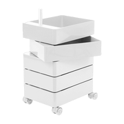 Caisson sur roulettes 5 tiroirs blanc 360° Container - Magis - The Cool Republic