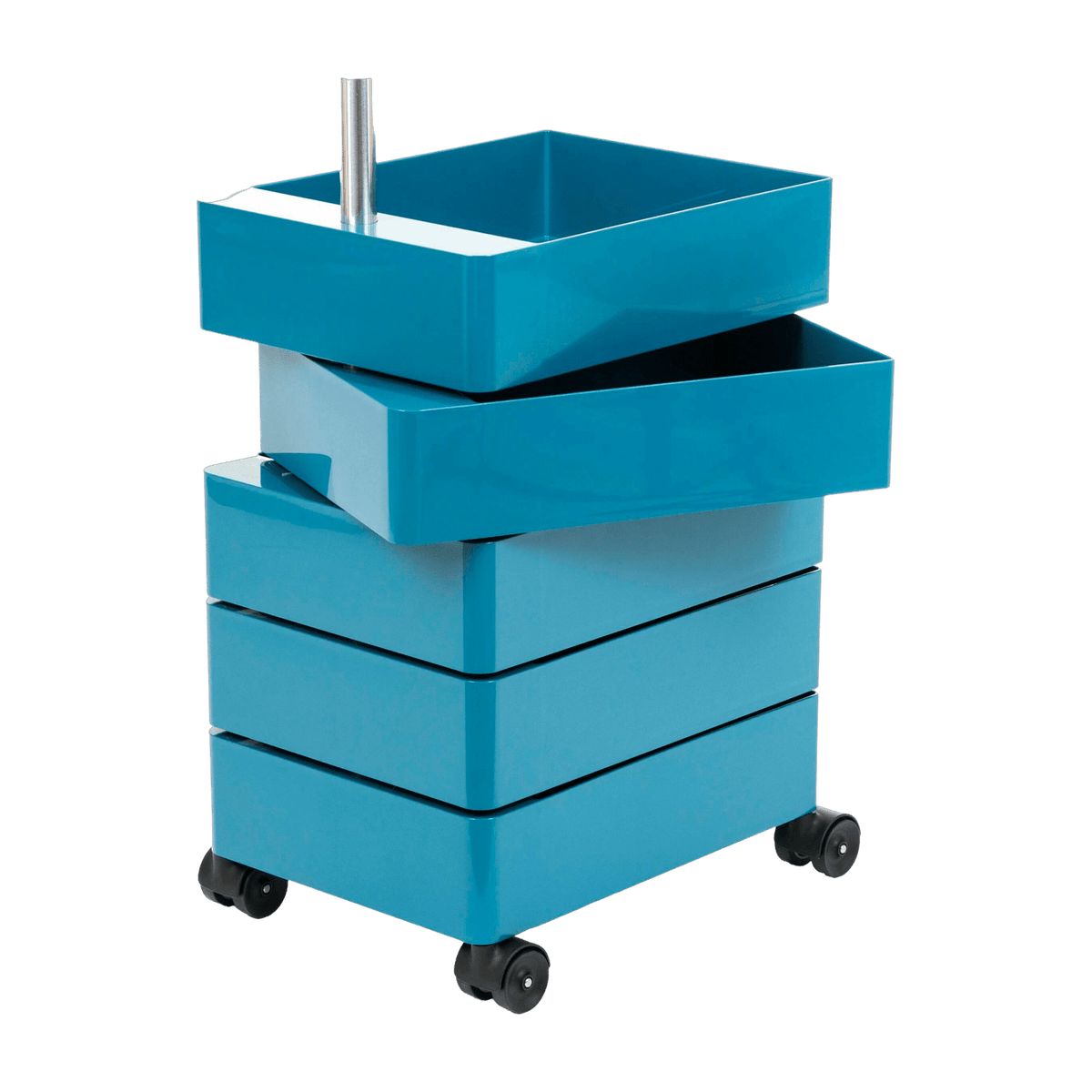 Caisson sur roulettes 5 tiroirs bleu 360° Container - Magis - The Cool Republic