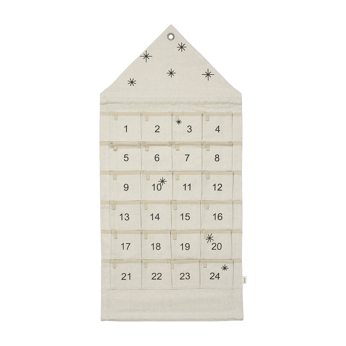 Calendrier de l'Avent étoilé sable - Ferm Living - The Cool Republic
