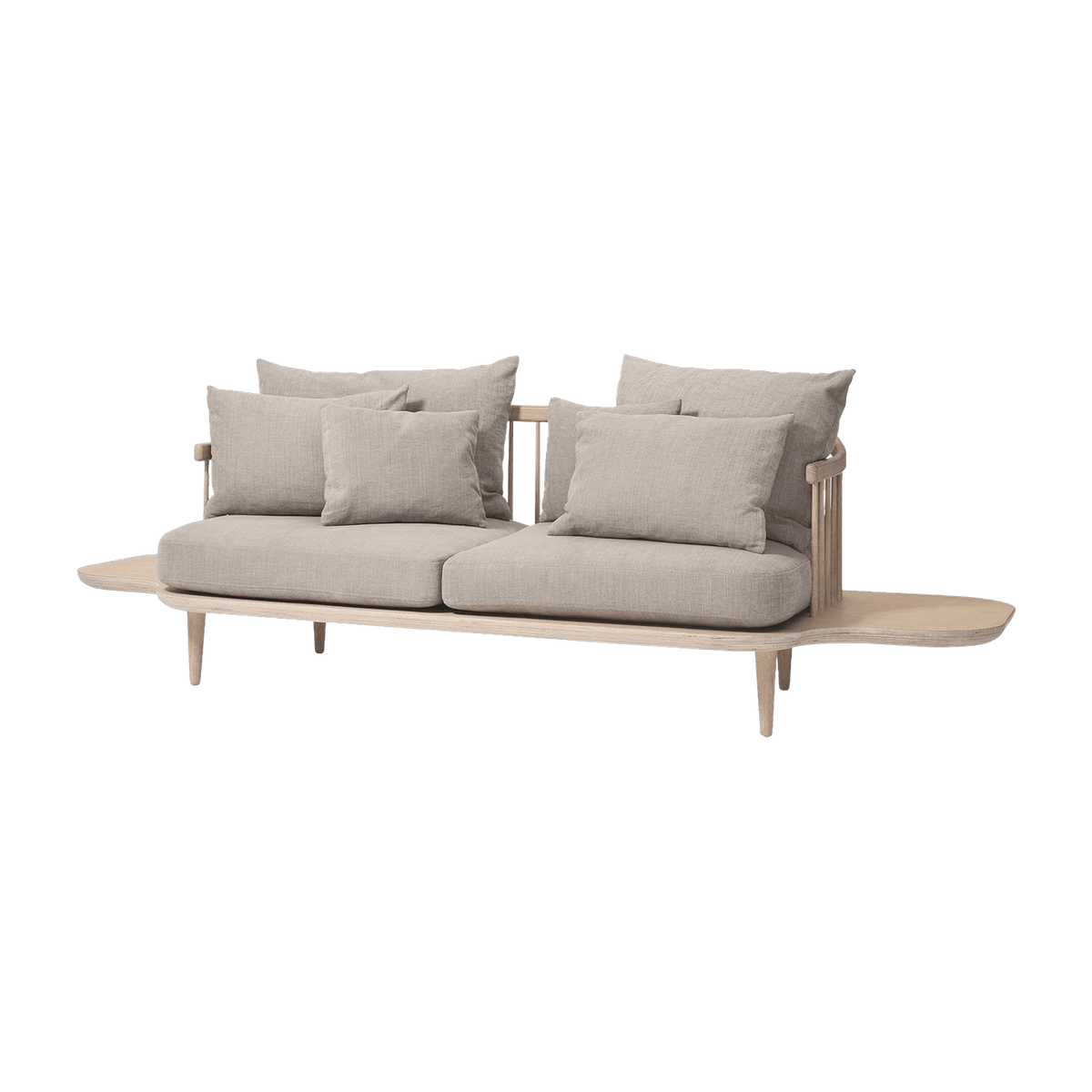 Canapé 2 places avec plateaux beige SC3 Fly - &tradition - The Cool Republic