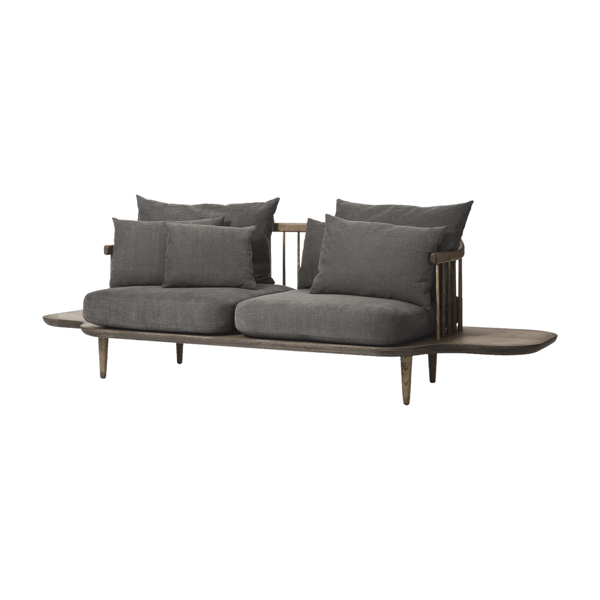 Canapé 2 places avec plateaux gris SC3 Fly - &tradition - The Cool Republic