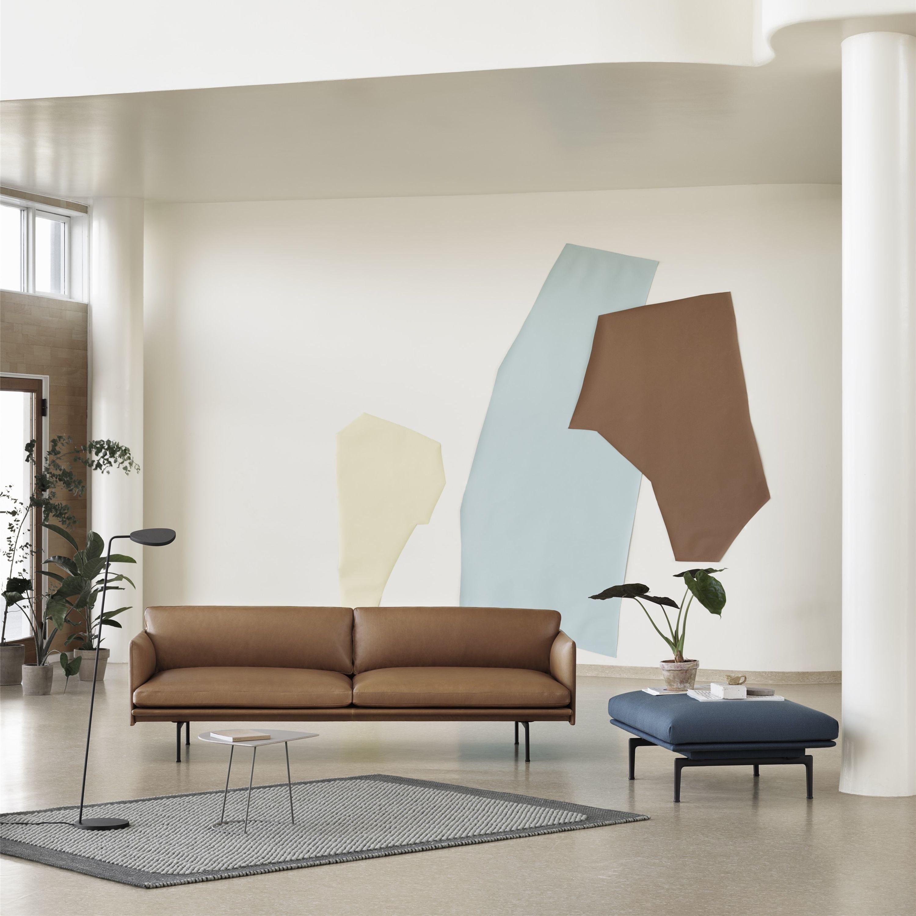 Canapé 2 places bleu foncé Outline - Muuto