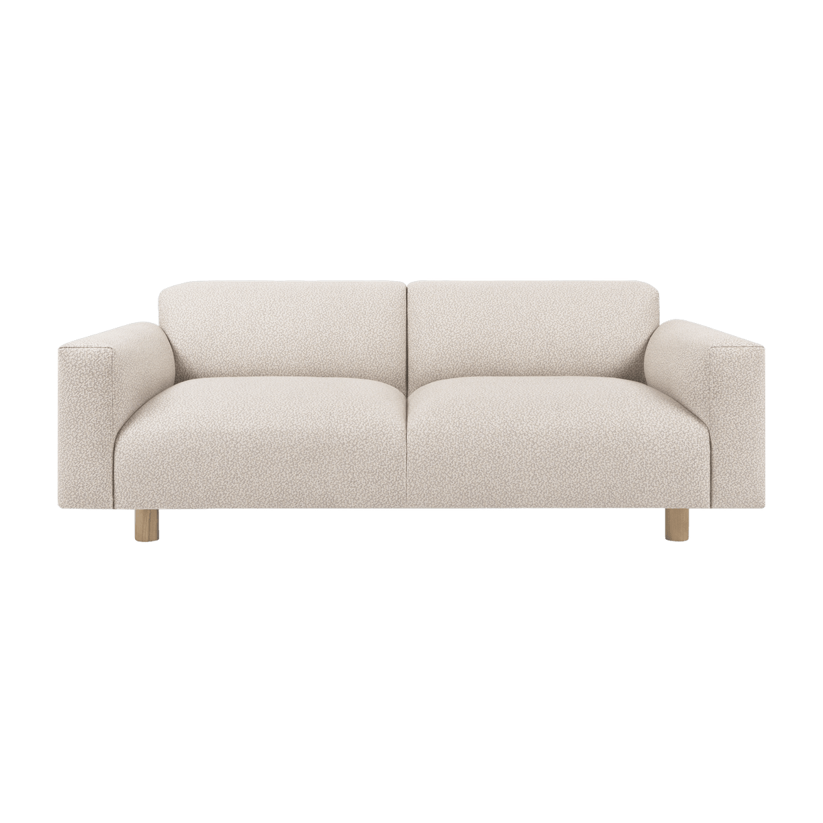 Canapé 2 places effet bouclette beige 200 cm Koti - Hem - The Cool Republic