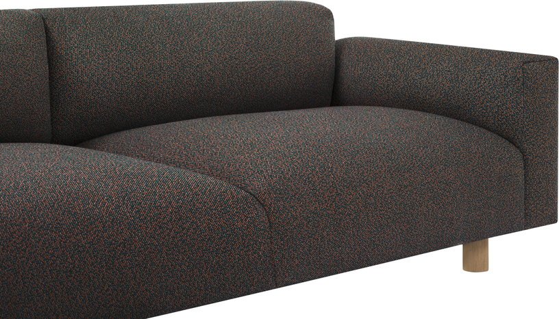 Canapé 2 places effet bouclette marron 200 cm Koti - Hem - The Cool Republic