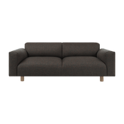 Canapé 2 places effet bouclette marron 200 cm Koti - Hem - The Cool Republic