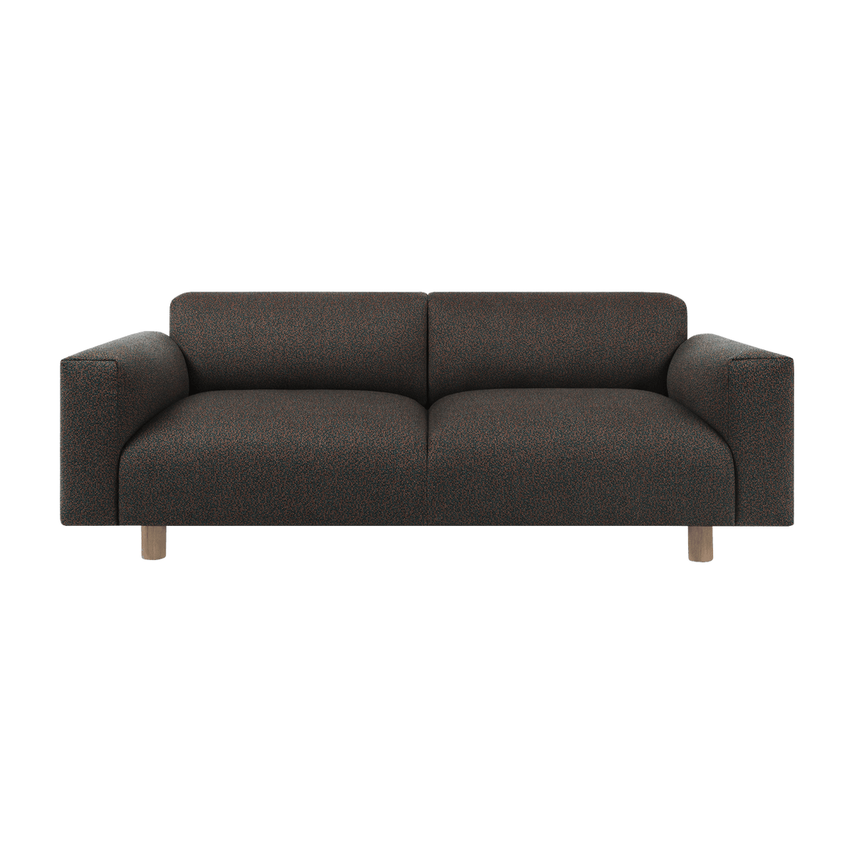 Canapé 2 places effet bouclette marron 200 cm Koti - Hem - The Cool Republic