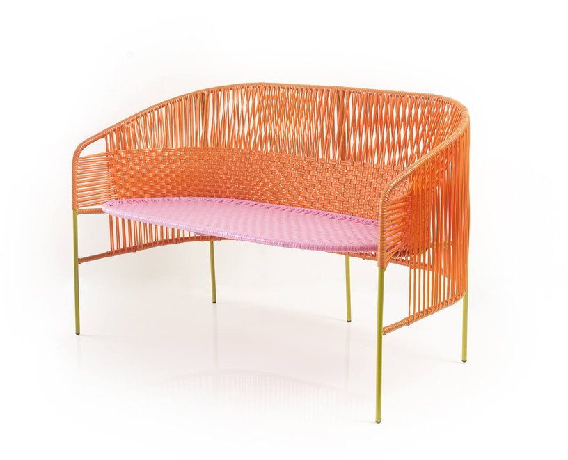 Canapé 2 places en acier orange Caribe - Ames - The Cool Republic