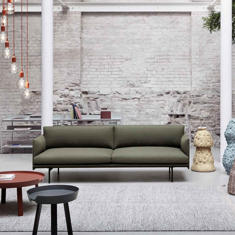Canapé 2 places en cuir cognac Outline - Muuto - The Cool Republic