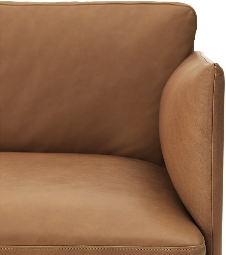 Canapé 2 places en cuir cognac Outline - Muuto - The Cool Republic