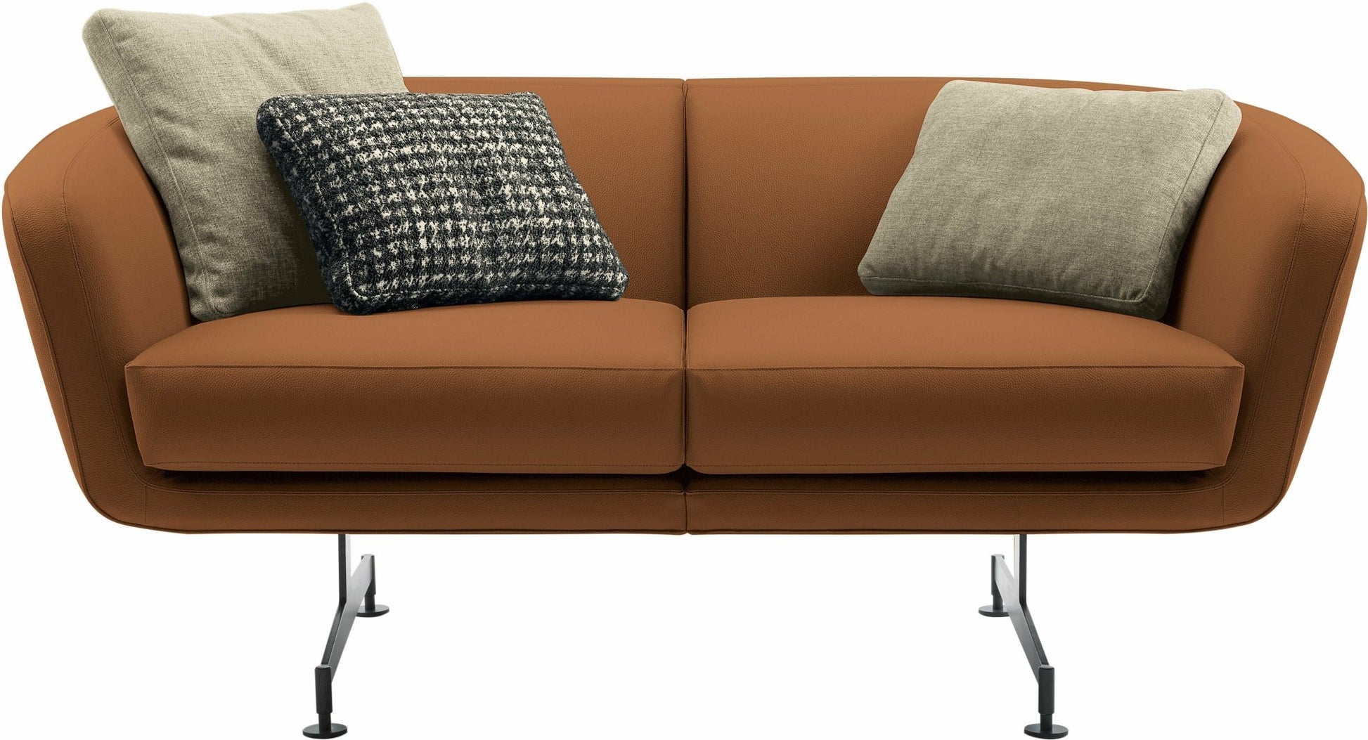 Canapé 2 places en cuir écologique marron 170cm Betty - Kartell - The Cool Republic