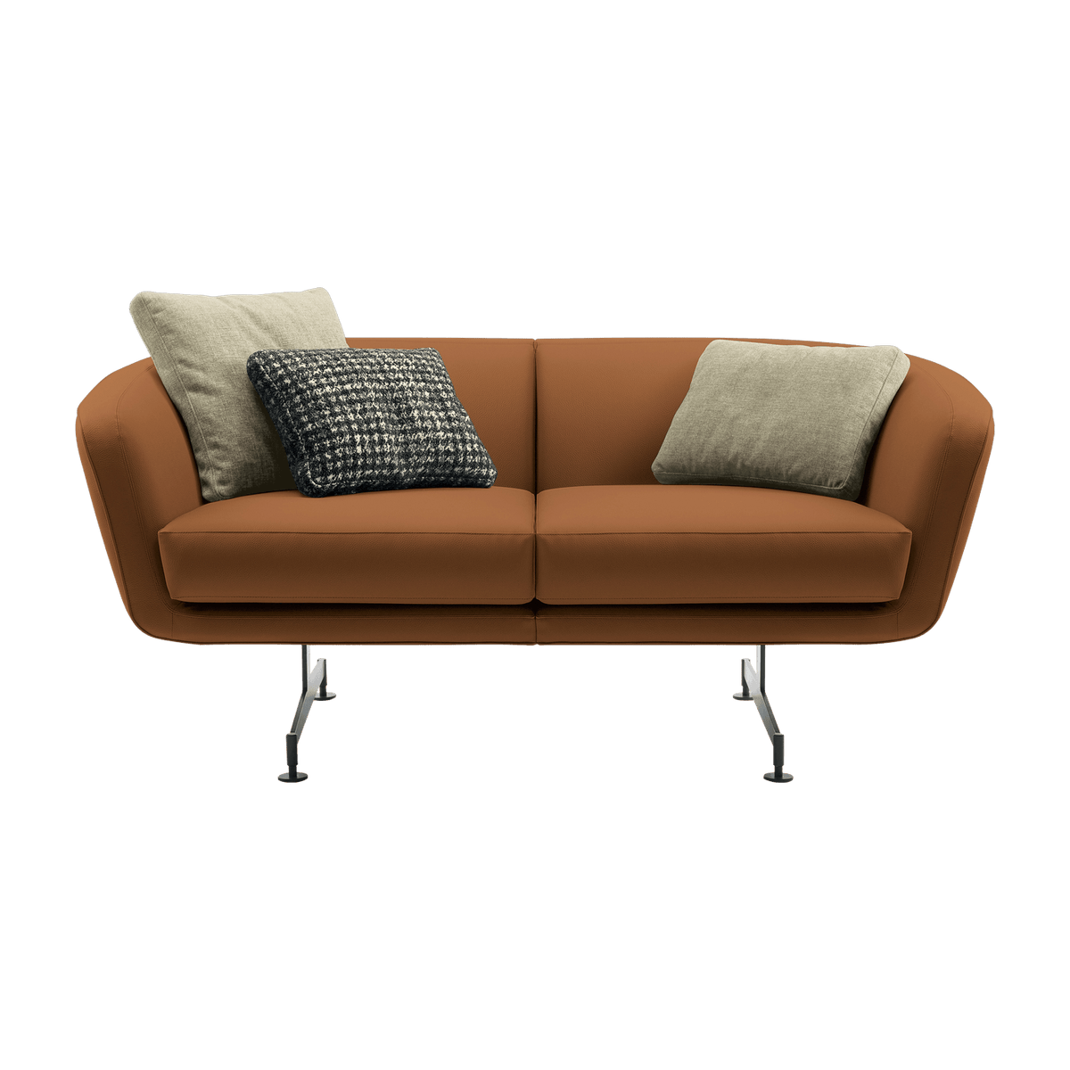 Canapé 2 places en cuir écologique marron 170cm Betty - Kartell - The Cool Republic