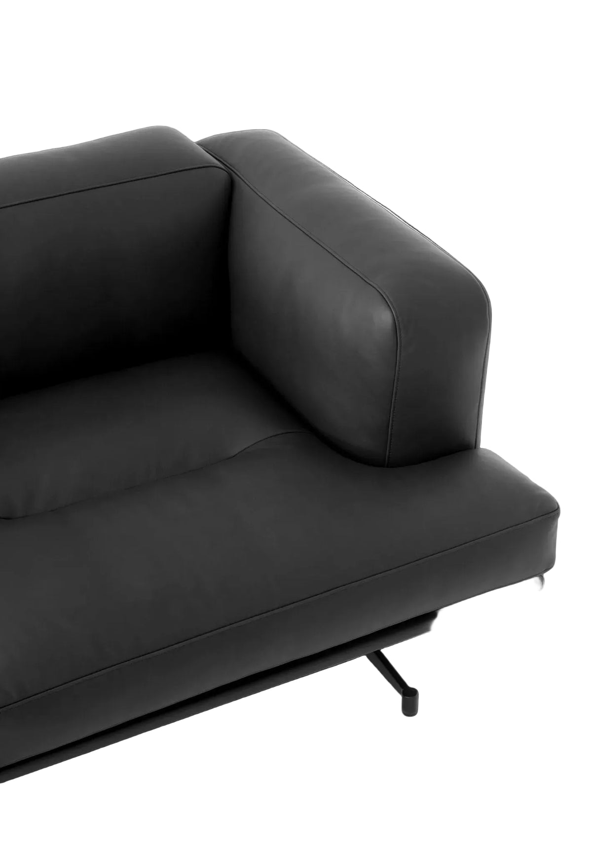 2 seater sofa in black leather Inland AV22 - &tradition - The Cool Republic