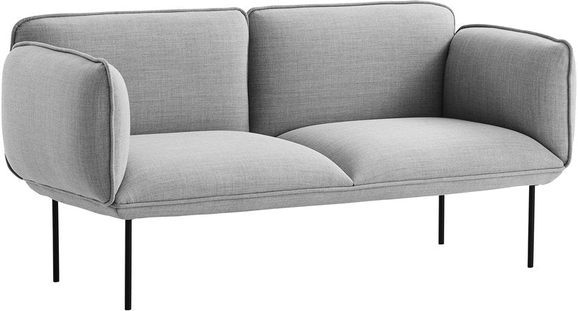 Canapé 2 places en laine gris Nakki - Woud - The Cool Republic