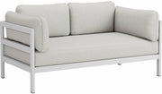 Canapé 2 places en métal gris austral et tissu gris chiné Easy - Tiptoe - The Cool Republic