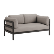 Canapé 2 places en métal noir et tissu beige Easy - Tiptoe - The Cool Republic