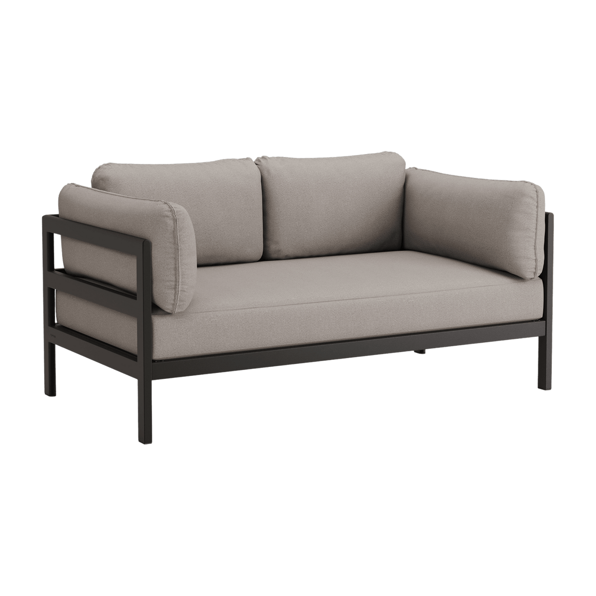 Canapé 2 places en métal noir et tissu beige Easy - Tiptoe - The Cool Republic