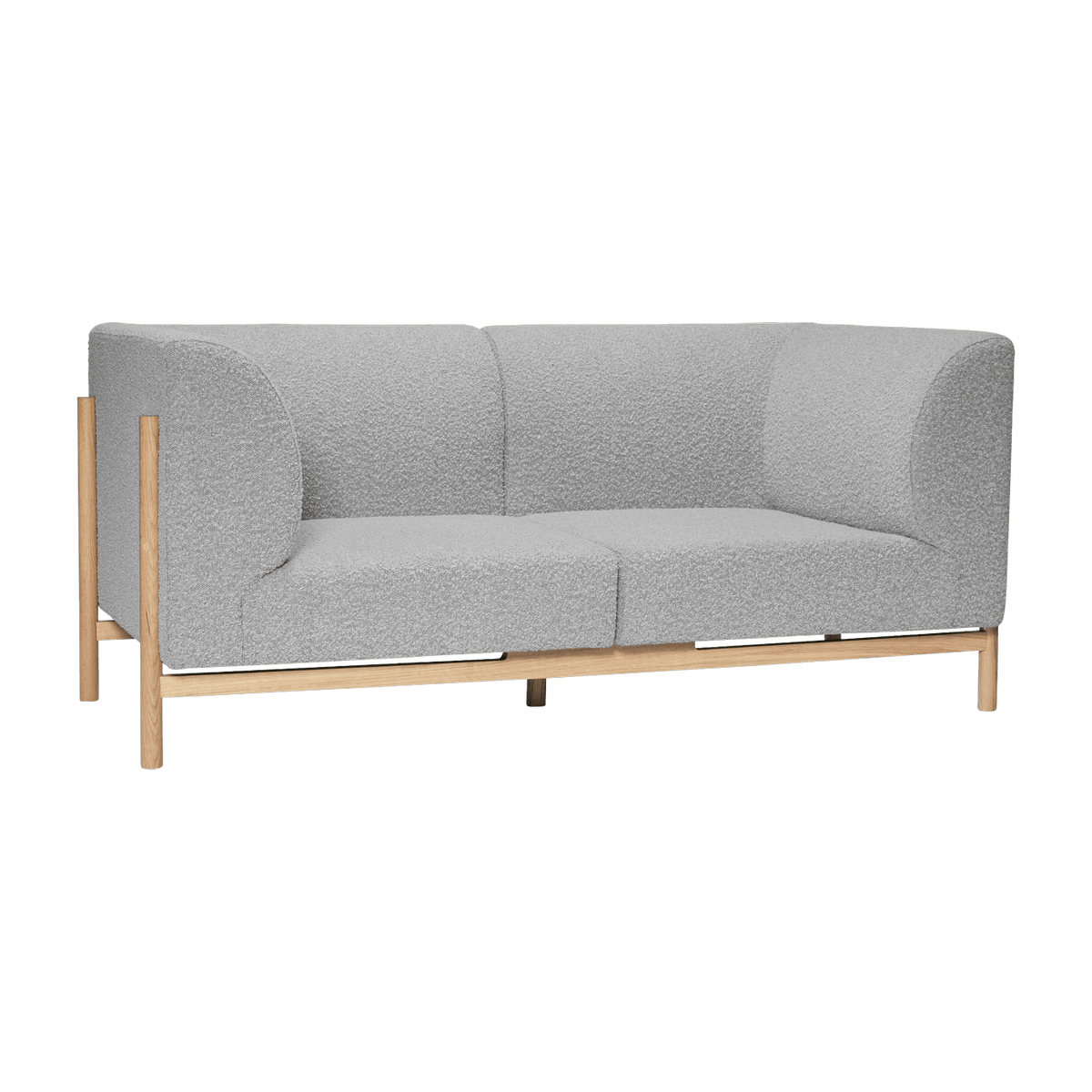Canapé 2 places en polyester gris 182 cm Moment - Hübsch - The Cool Republic