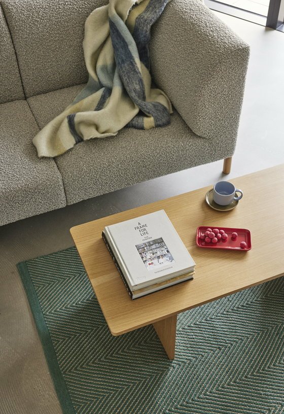 Canapé 2 places en polyester gris 182 cm Moment - Hübsch - The Cool Republic