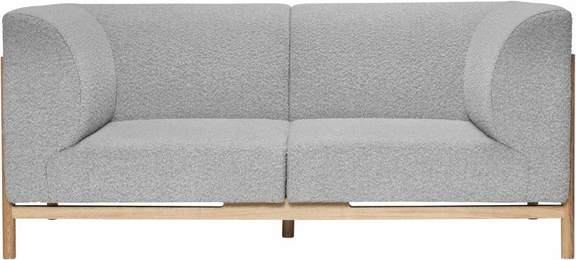 Canapé 2 places en polyester gris 182 cm Moment - Hübsch - The Cool Republic