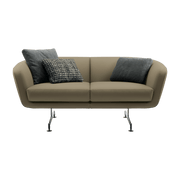 Canapé 2 places en tissu gris tourterelle 170cm Betty - Kartell - The Cool Republic
