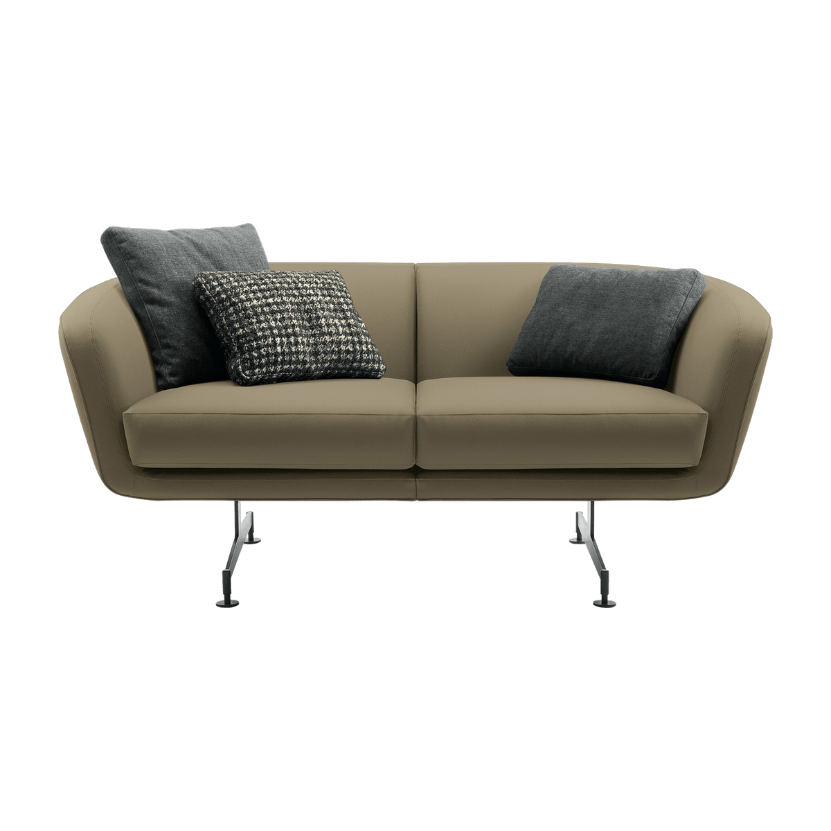 Canapé 2 places en tissu gris tourterelle 170cm Betty - Kartell - The Cool Republic