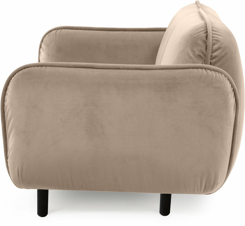 Canapé 2 places en velours beige Bean - Emko - The Cool Republic