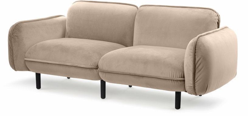 Canapé 2 places en velours beige Bean - Emko - The Cool Republic