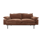 Canapé 2 places en velours brique Retro - Hkliving - The Cool Republic
